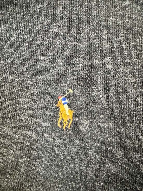 Polo Ralph Lauren Mens Gray Estate Rib Quarter 1/4 Zip Pullover Sweater Size Sma - Picture 3 of 4